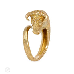 Gold bull ring, Georges L'Enfant for Tiffany