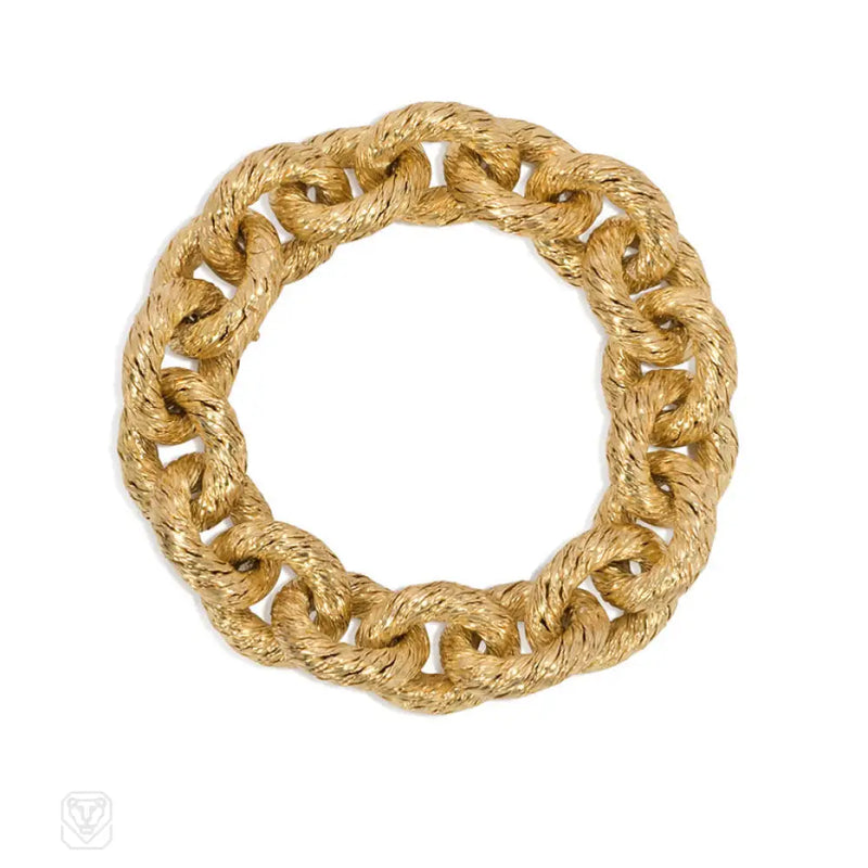 Gold Cable Link Bracelet Georges L’enfant