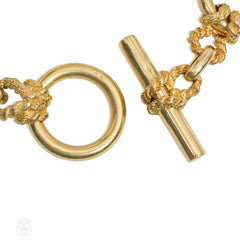 Hermès Audierne gold mariner knot bracelet