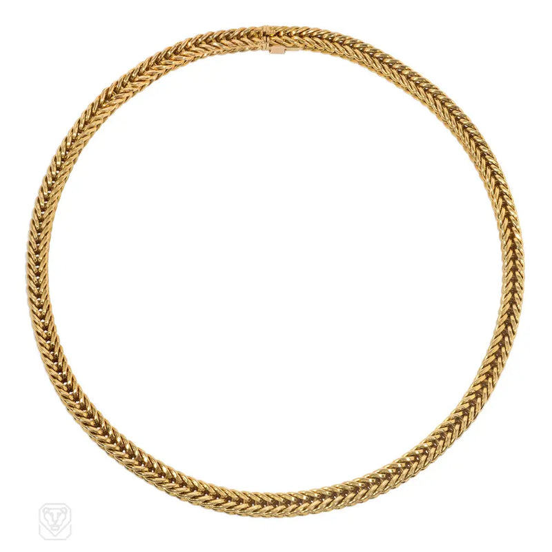 Hermès Mid-Century Box Chain Necklace By Lenfant
