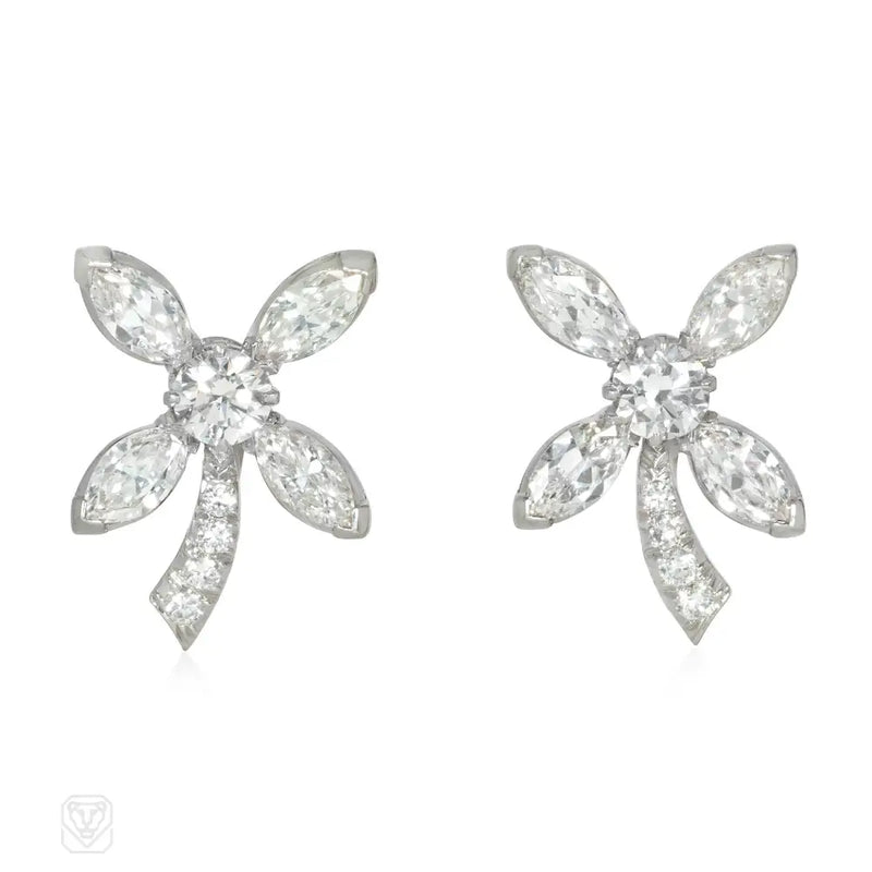 Marianne Ostier Diamond Flower Earrings