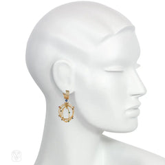 Mellerio Paris gem-set, poseable pendant hoop earring