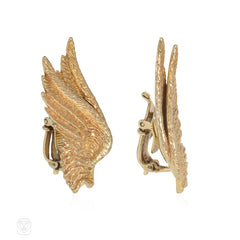 Mid-century angel wing earrings