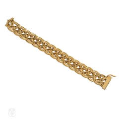 Mid-Century Boucheron woven gold rope bracelet