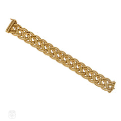 Mid-Century Boucheron woven gold rope bracelet