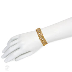 Mid-Century Boucheron woven gold rope bracelet