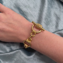 Hermès Audierne gold mariner knot bracelet