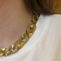 Georges Lenfant gold curb link necklace, convertible to bracelets