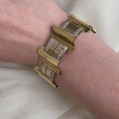 French Art Moderne panel bracelet