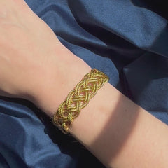 Mid-Century Boucheron woven gold rope bracelet