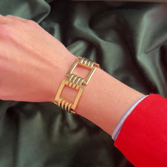 Tiffany & Co. Retro gold square link bracelet