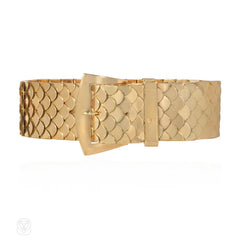 Retro French gold buckle bracelet