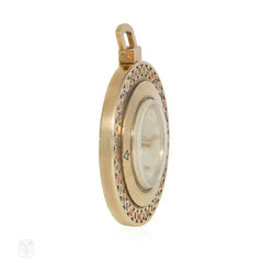 Retro LeCoultre revolving roulette wheel pendant watch