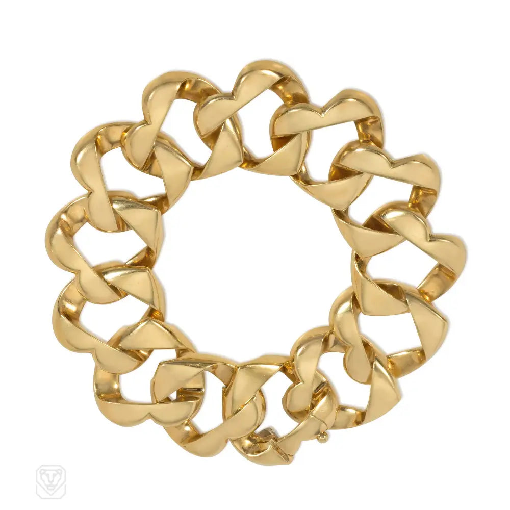 Tiffany & Co. Retro gold heart link bracelet – Kentshire