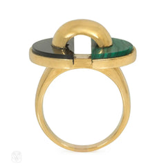 Van Cleef & Arpels, France, malachite and onyx ring