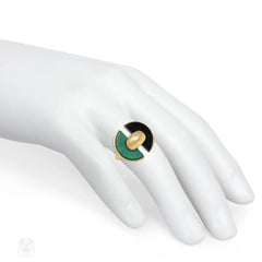 Van Cleef & Arpels, France, malachite and onyx ring