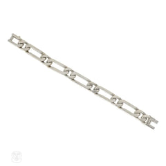 Van Cleef & Arpels, Paris white gold figaro bracelet