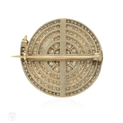 Victorian firework wheel brooch