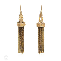 Victorian gold tassel earrings