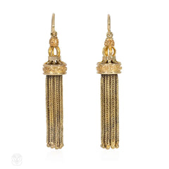 Victorian gold tassel earrings