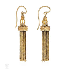 Victorian gold tassel earrings