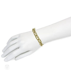 Woven gold chaîne d'ancre link toggle bracelet